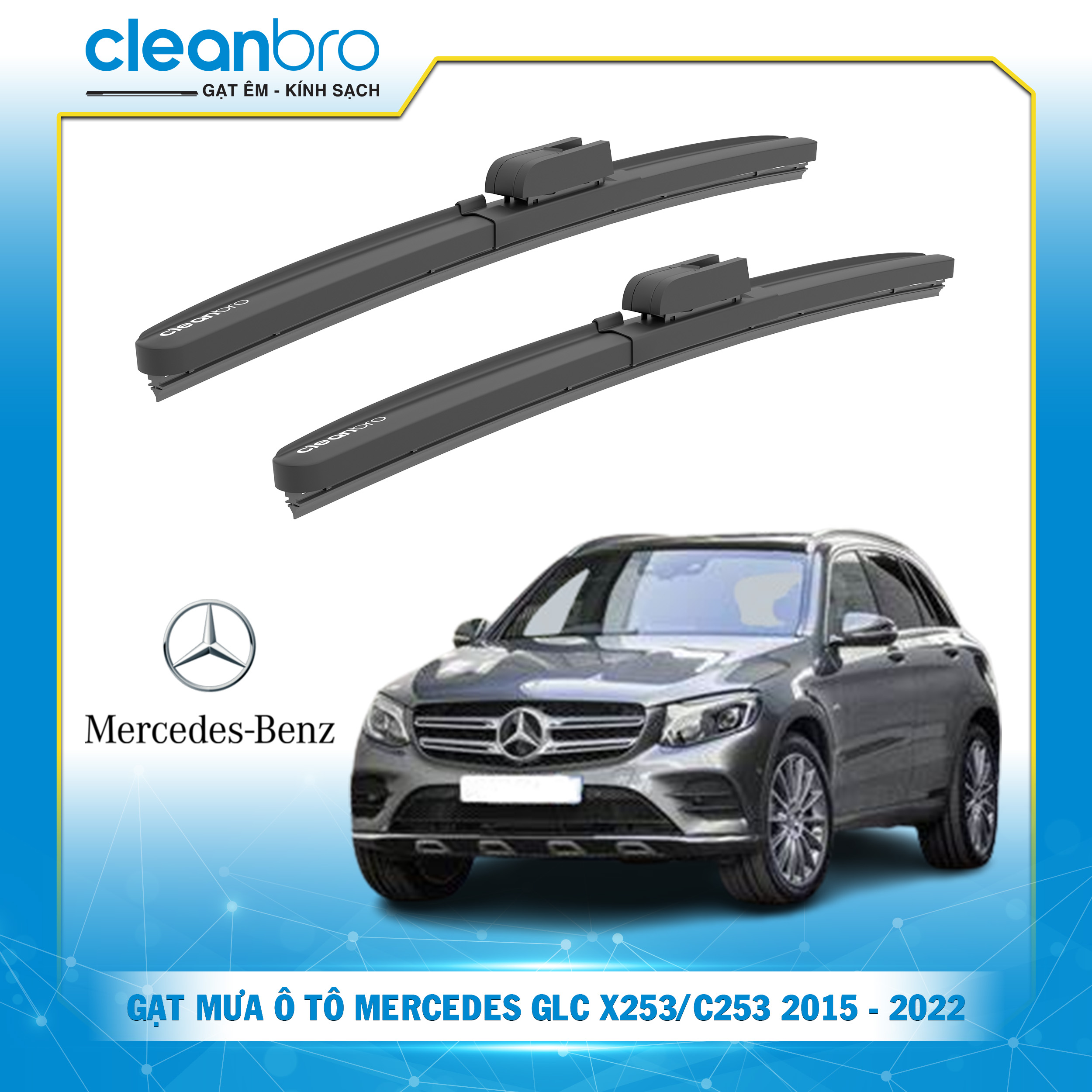 Gạt mưa ô tô hiệu ứng lá sen  Mercedes GLC X253/C253 [2015-2022]